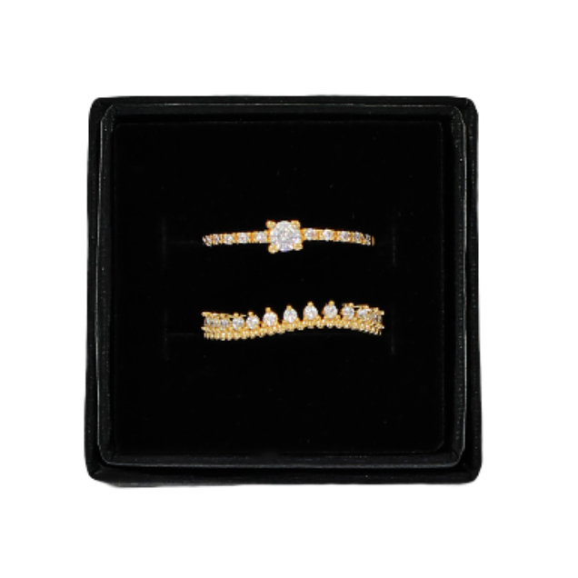 Crown Shape Ring Set