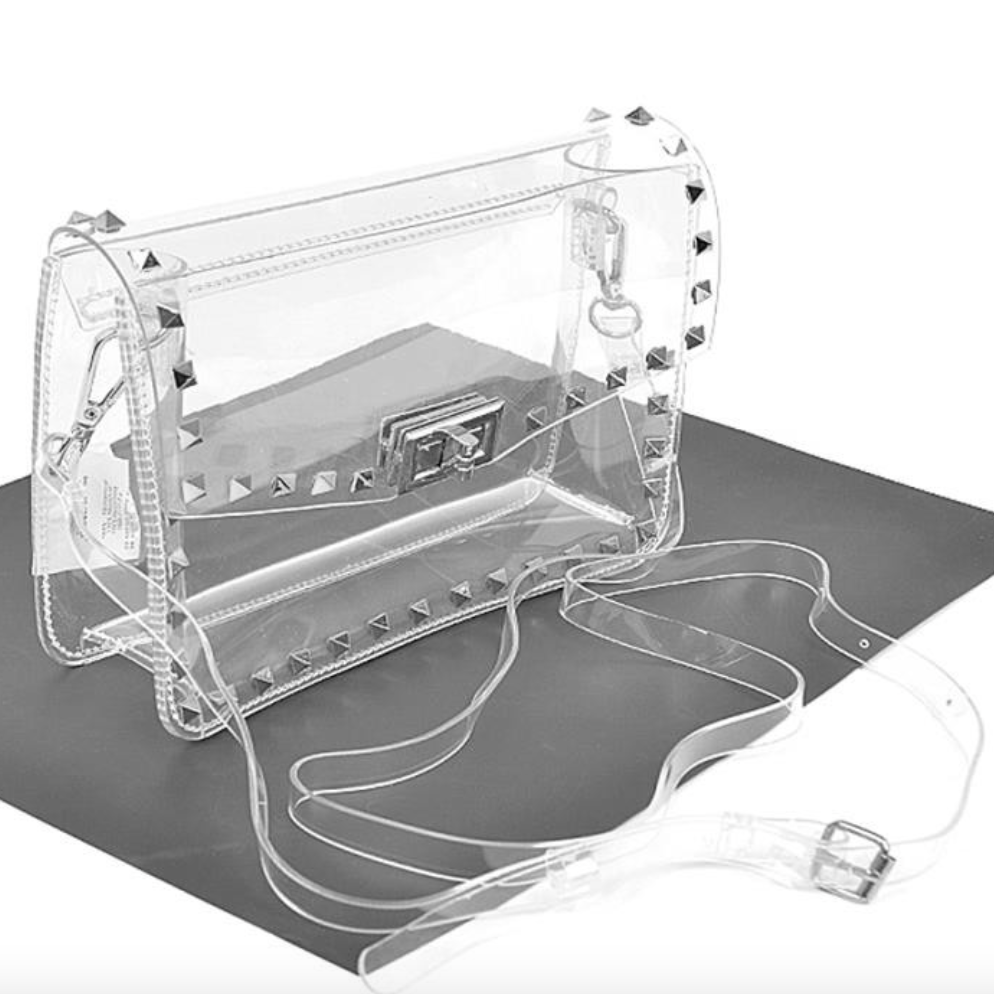 Clear Studded Crossbody Bag
