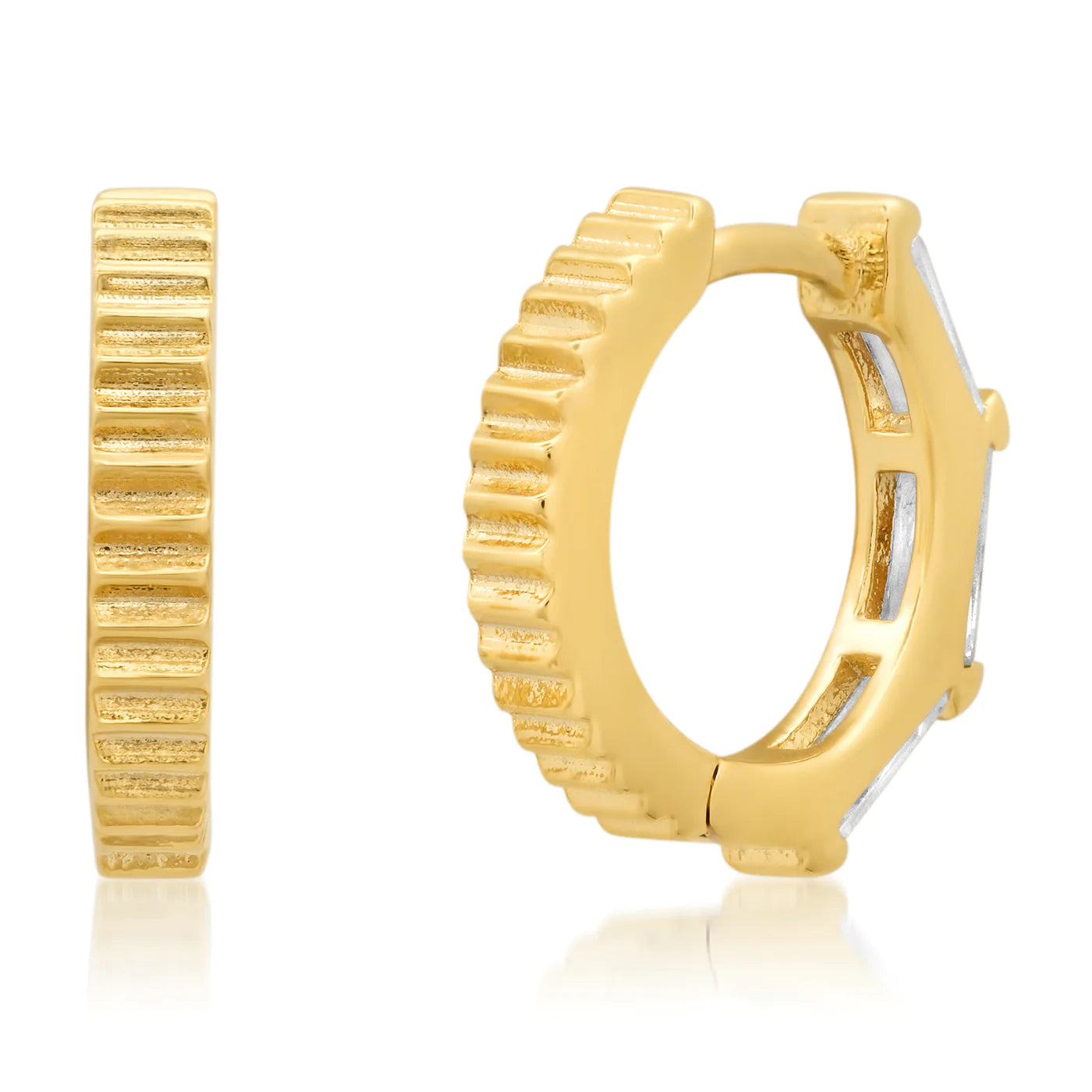 Reversible Baguette Huggie Hoop