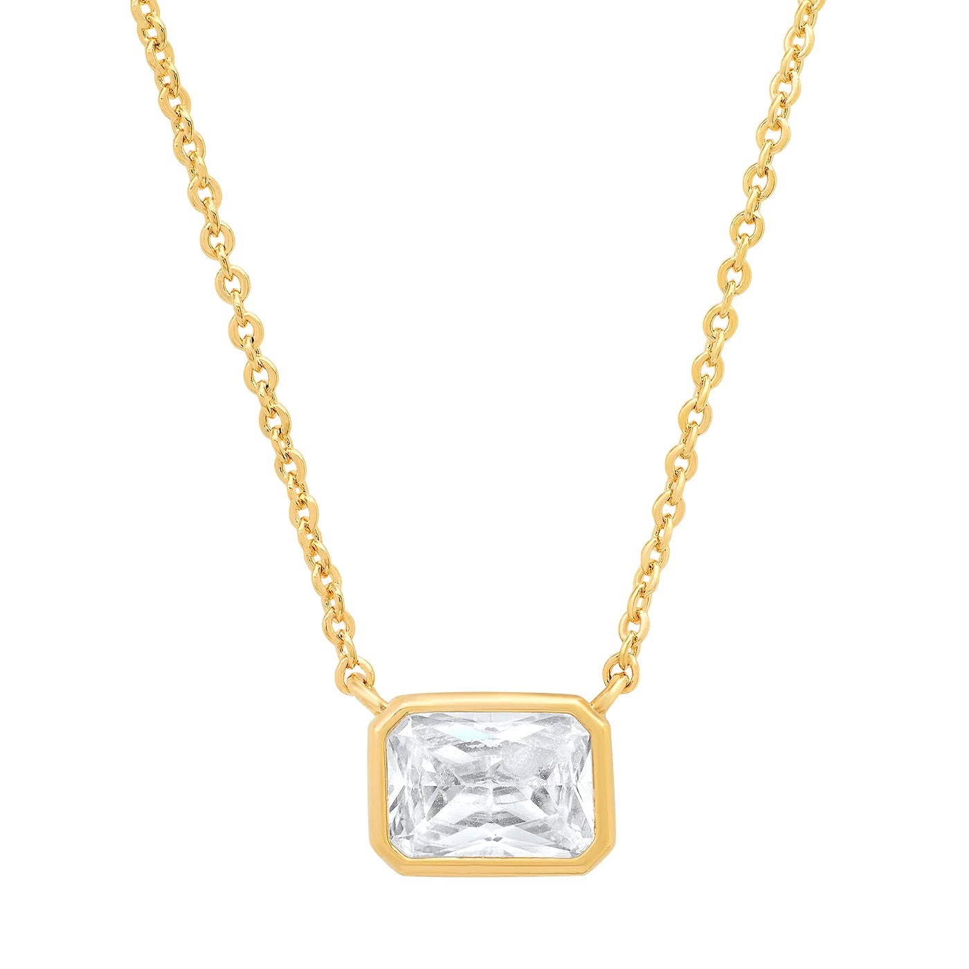 East West Bezel Stone Necklace