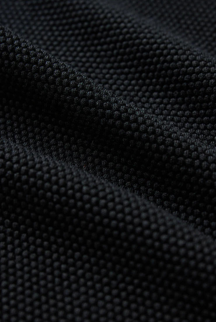 Close-up of black textured fabric
