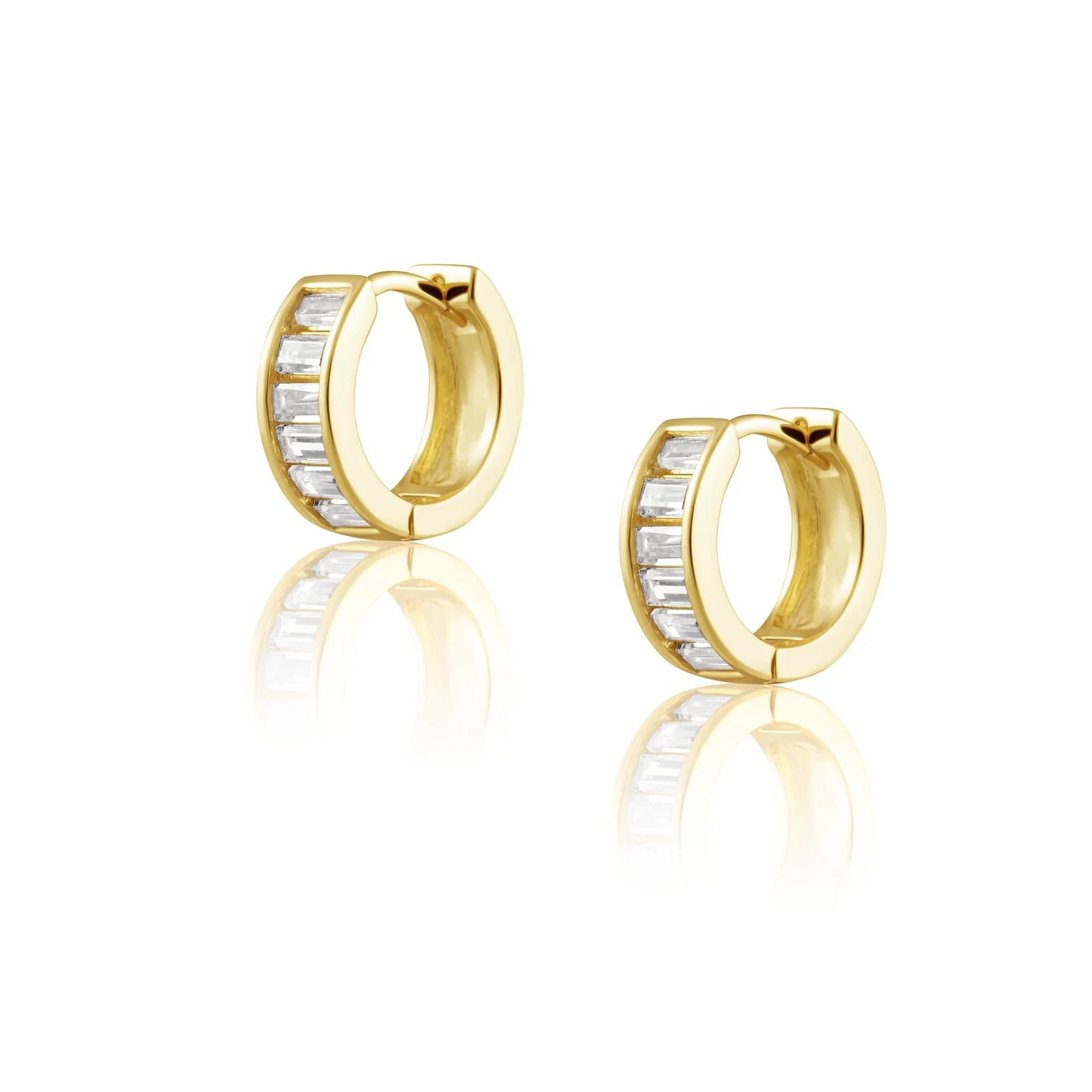 Peyton CZ Huggie Hoops