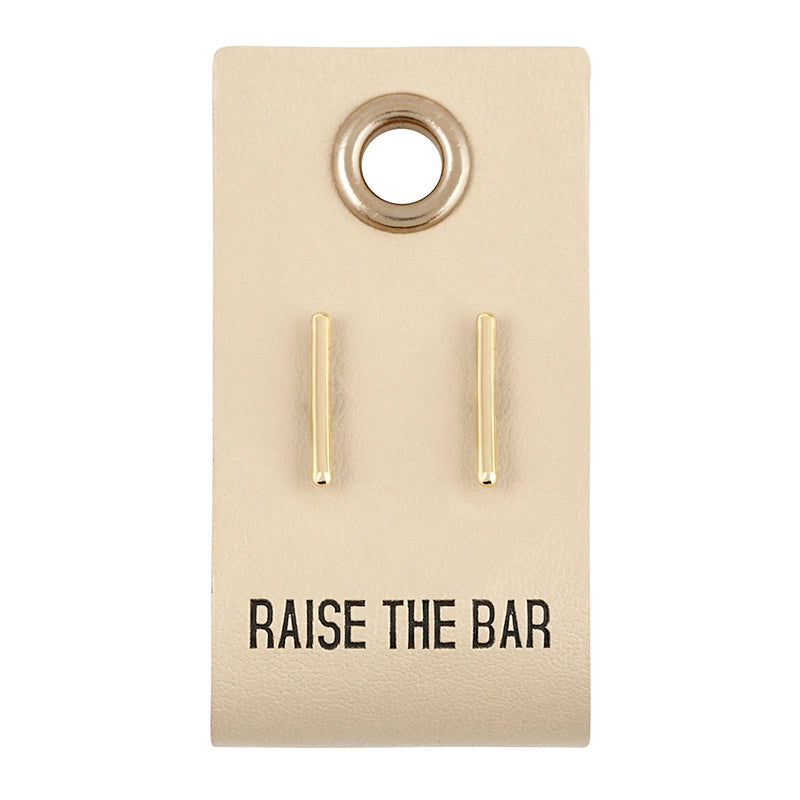 Leather Tag Earrings