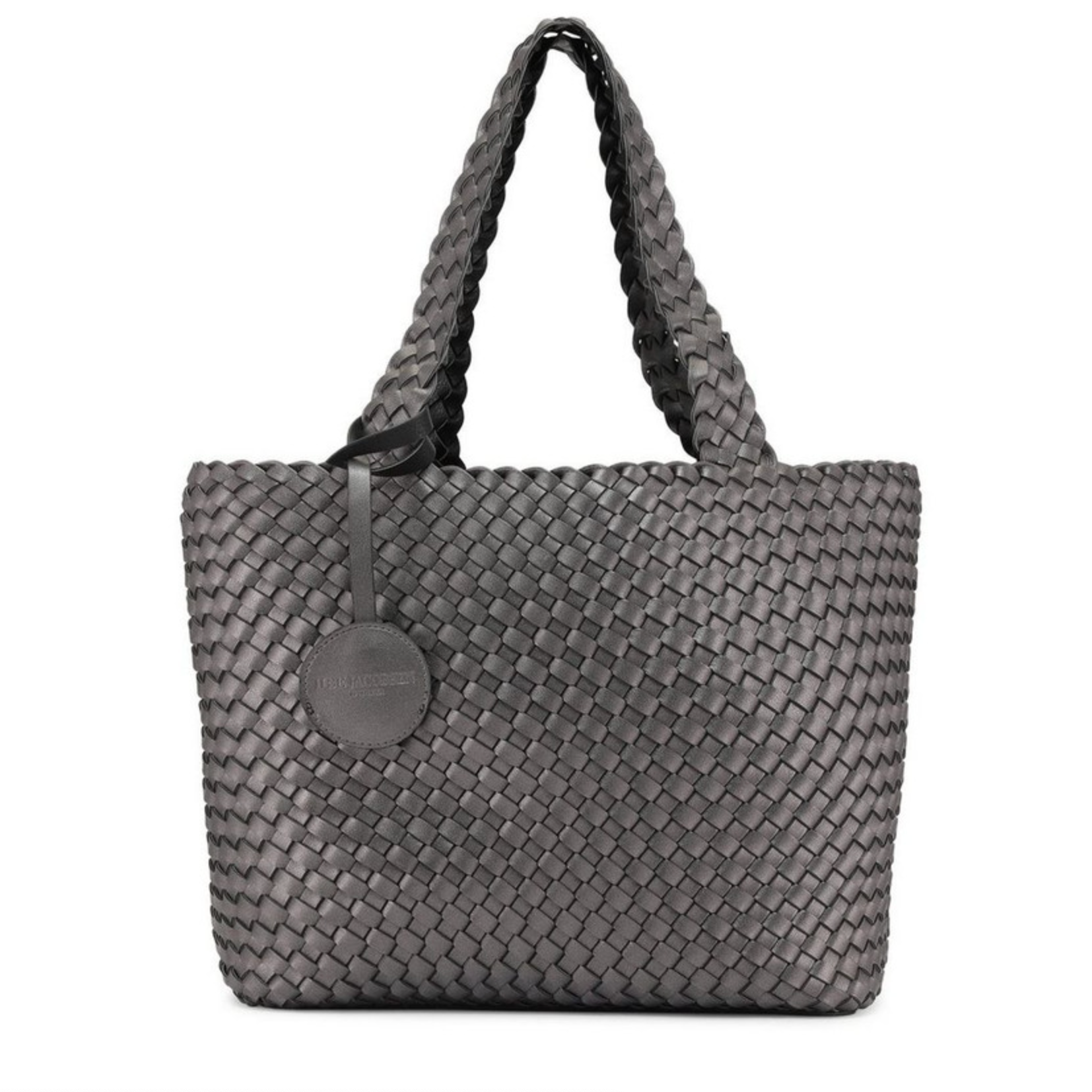 Ilse Jacobsen Woven Tote - Black/Gunmetal