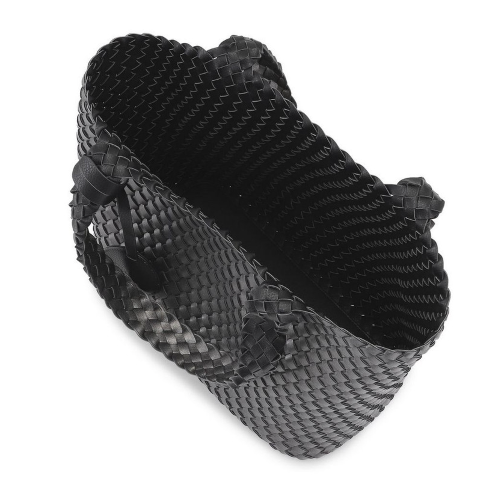 Ilse Jacobsen Woven Tote - Black/Gunmetal