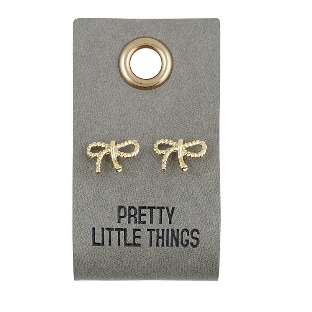 Leather Tag Earrings