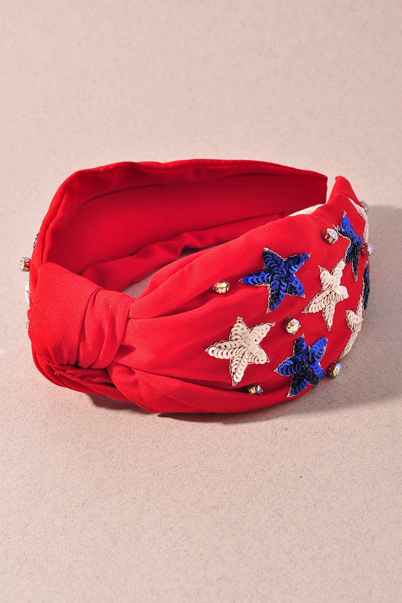 Patriotic Star Beaded Headband