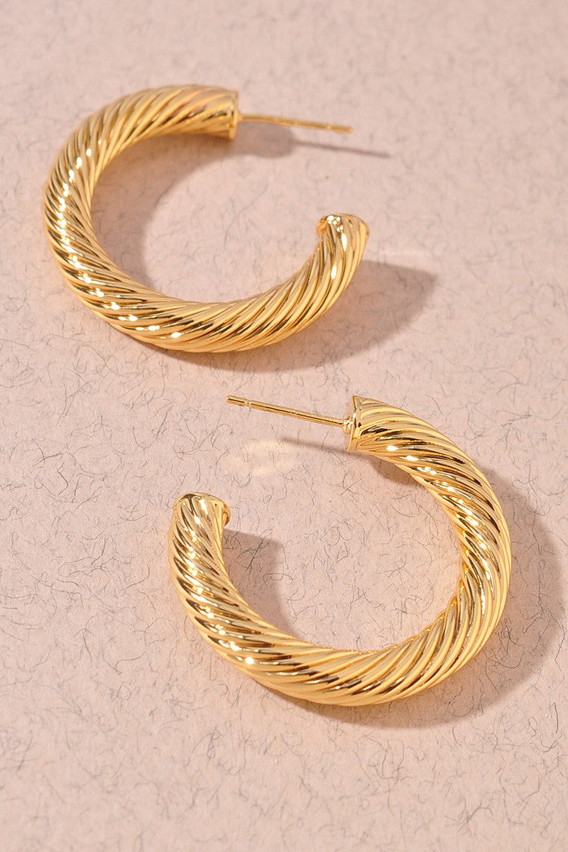 Gold Cable Hoop