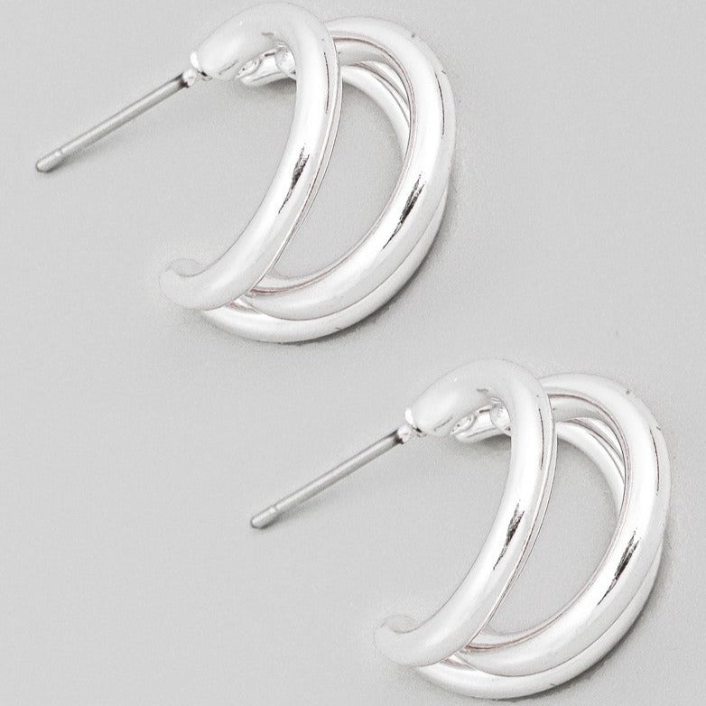 Triple Layer Tube Earring