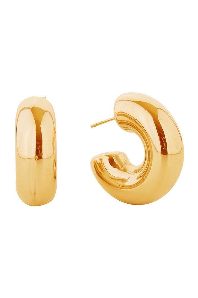 14K Gold Dipped Chunky Earring