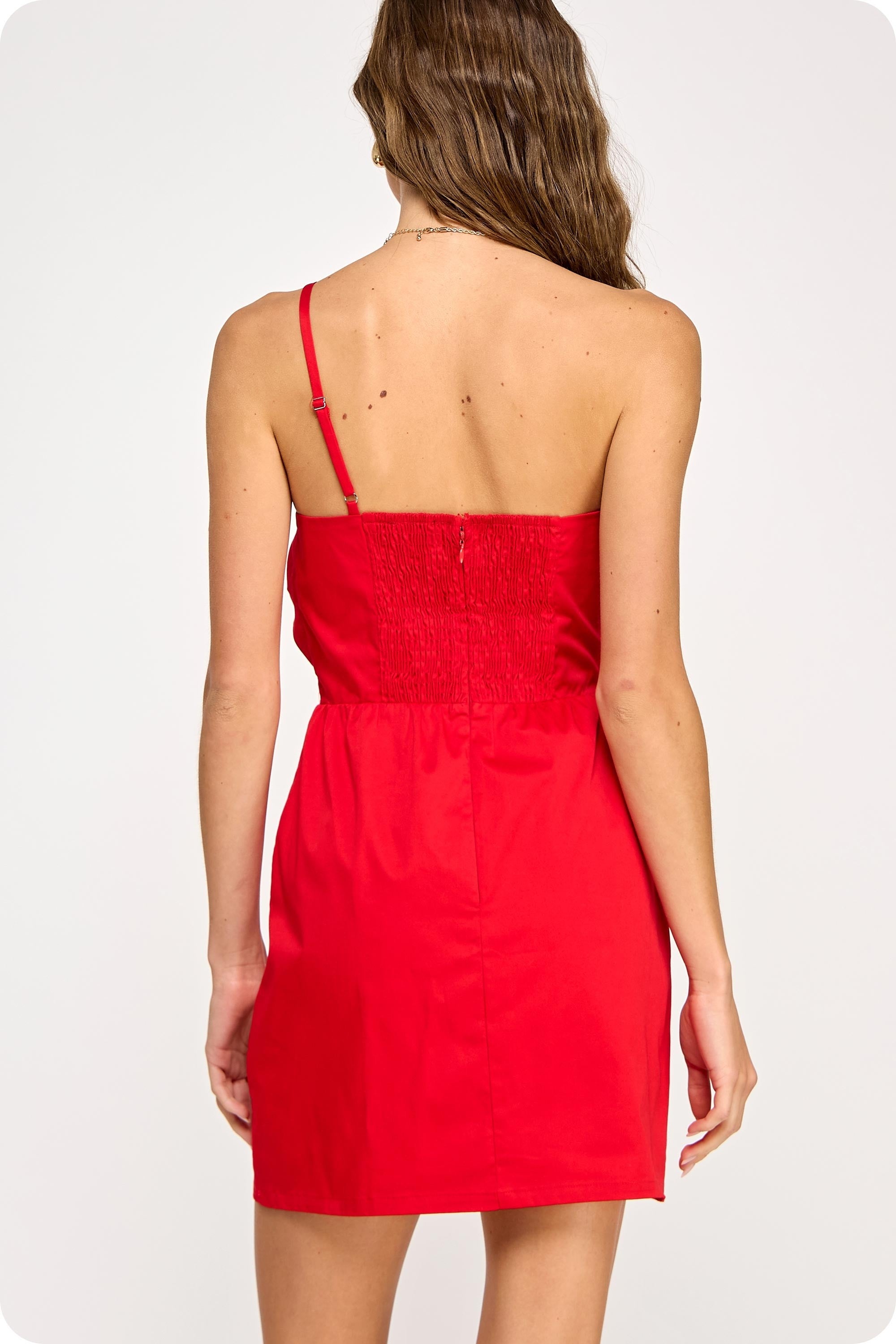 Red dress on a white background