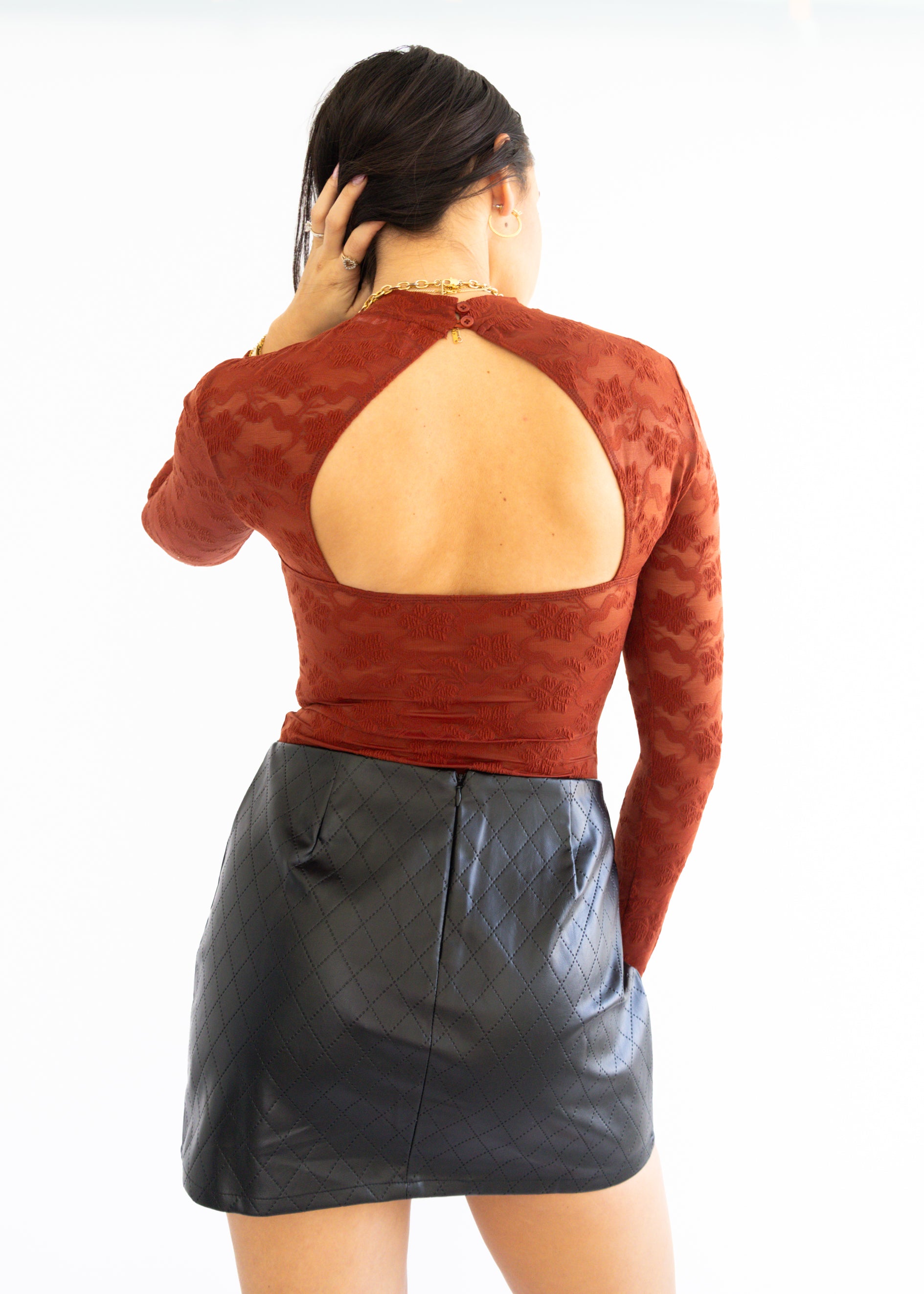 Fifth Ave Faux Leather Mini Skirt – MAC Collection