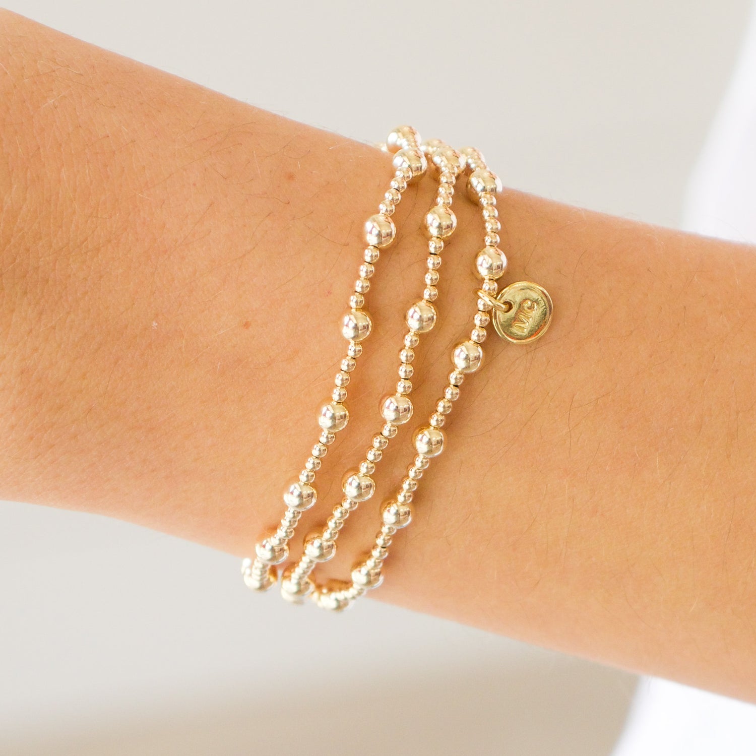 Stacked By MAC Gold Filled Mixed Bead Bracelet