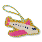 Colorful airplane needlepoint ornament