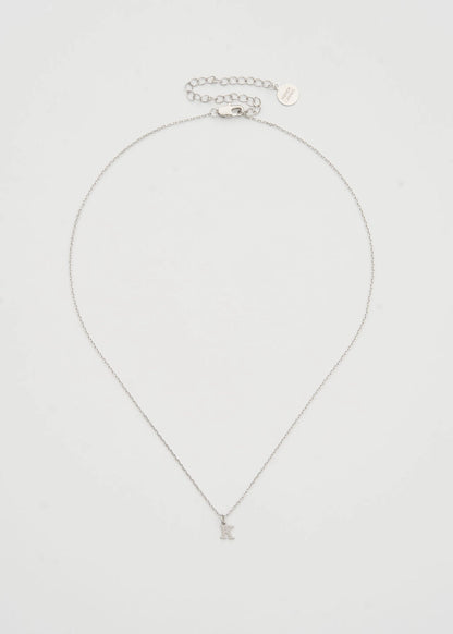 Dainty Initial Necklace - Silver