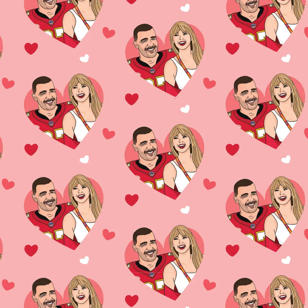 Taylor &amp; Travis Love Valentines Day Wrapping Paper