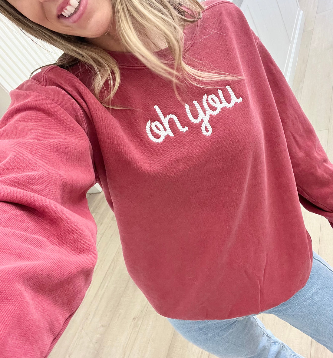 Oh You Embroidered Pullover