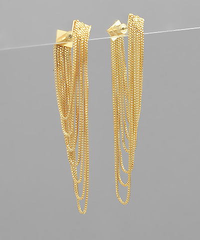 Statement Chain Wrap Around Earrings