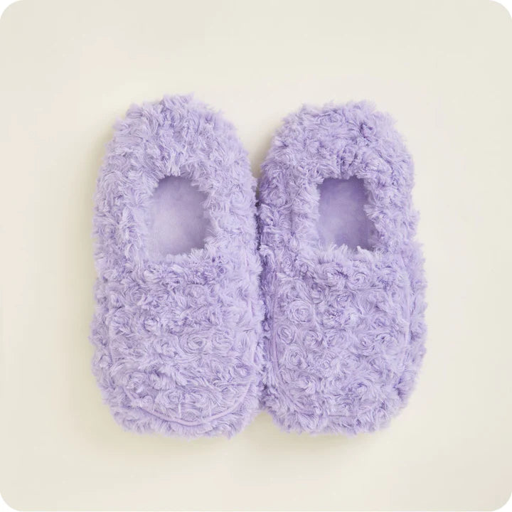 Warmies Slippers - Curly Purple