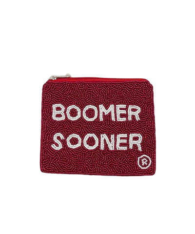 Boomer Sooner Beaded Coin Purse