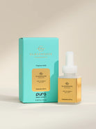 Glasshouse Fragrance Pura Refill bottle and packaging on a beige background