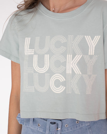 Lucky Cropped Graphic Tee