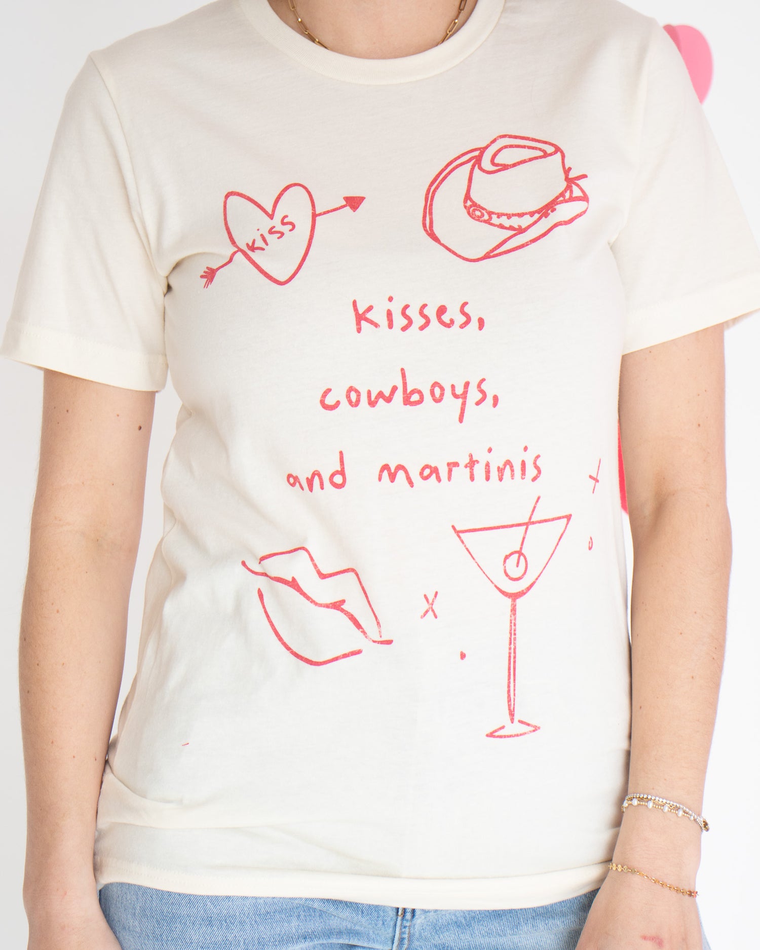 Kisses, Cowboys, Martinis Graphic Tee