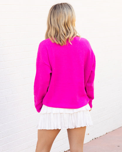 Fuschia Feel Good Sweater