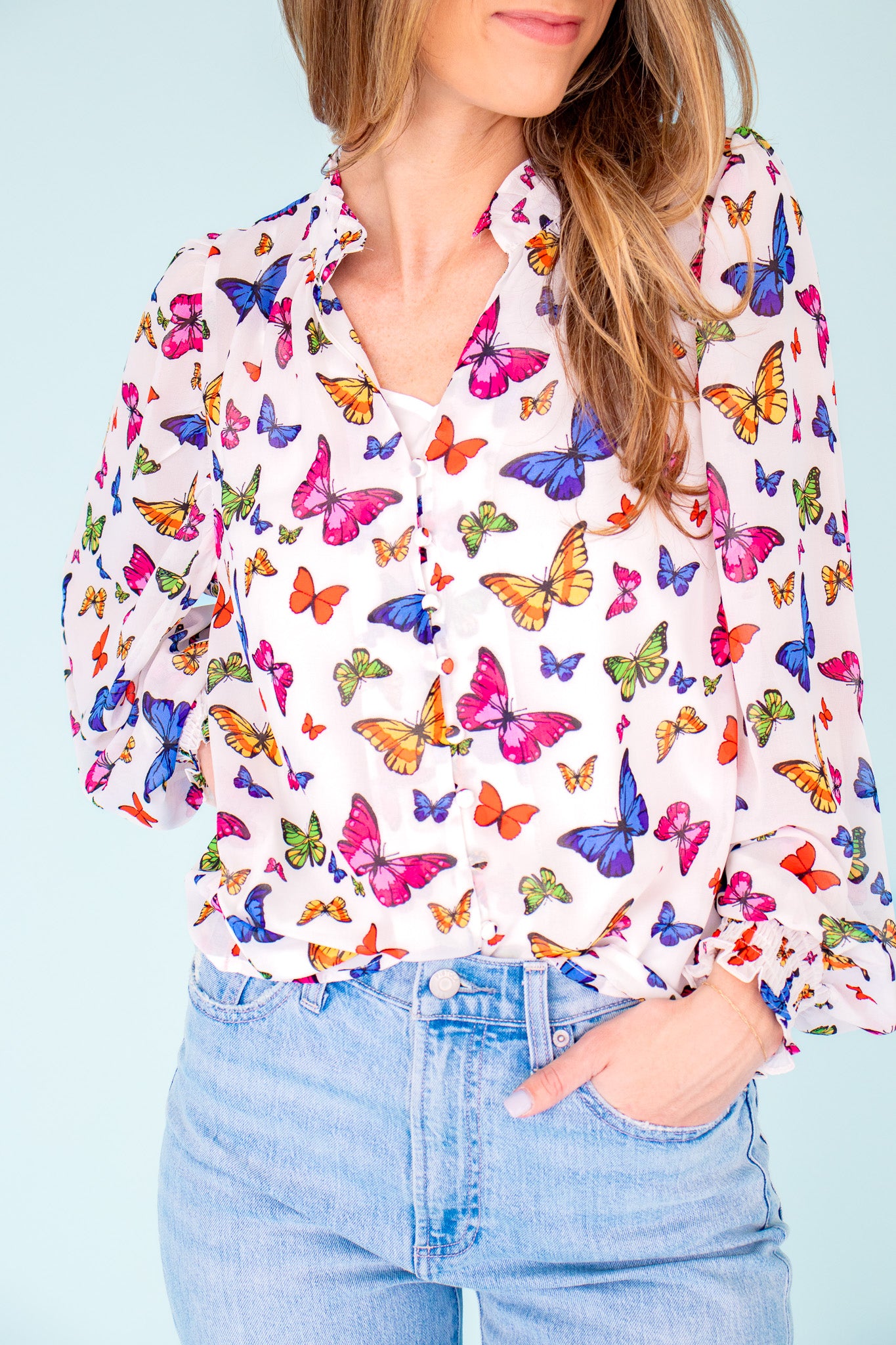 Fly Away Butterfly Blouse