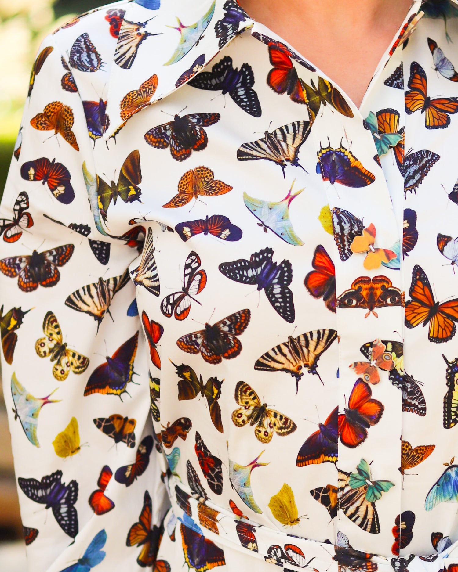 Butterfly Maxi Shirt Dress