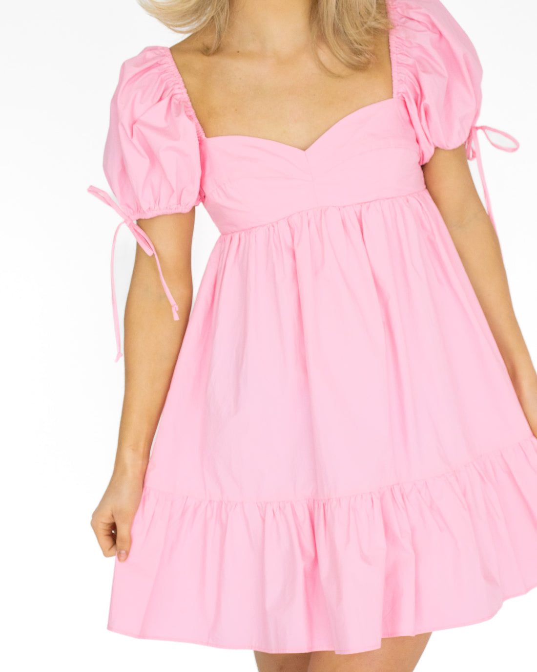 All Dolled Up Pink Babydoll Dress