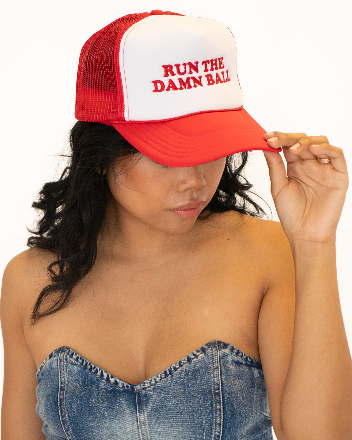 Run The Damn Ball Embroidered Trucker Hat