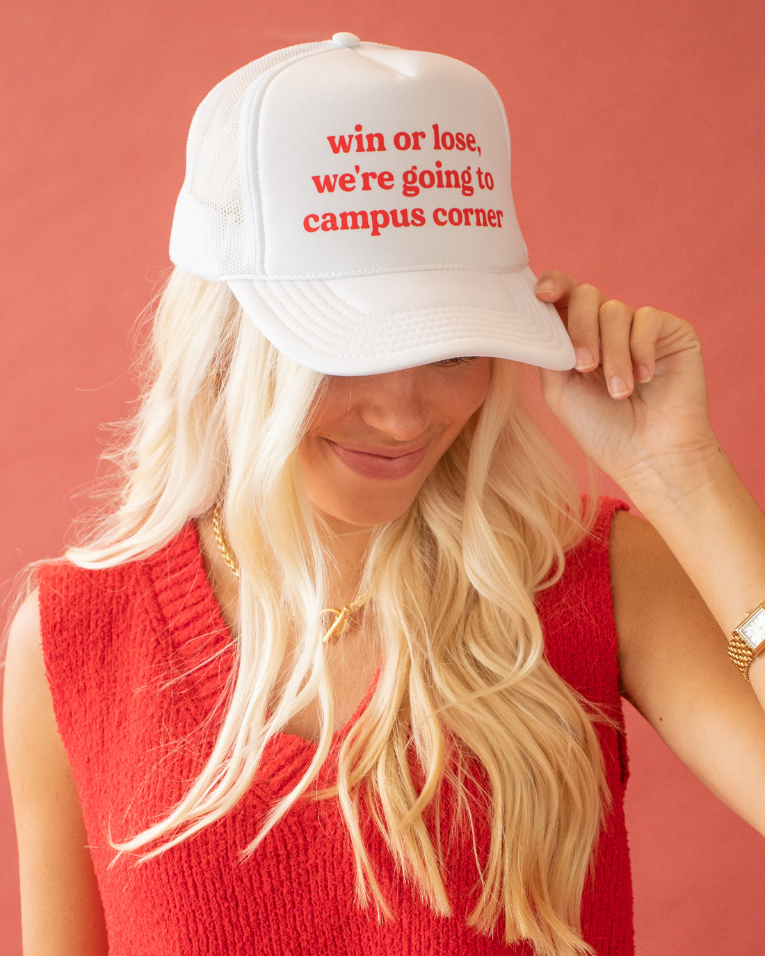 Win Or Lose Campus Corner Trucker Hat