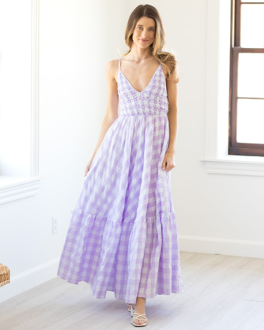 Mia Maxi Dress - Purple Plaid