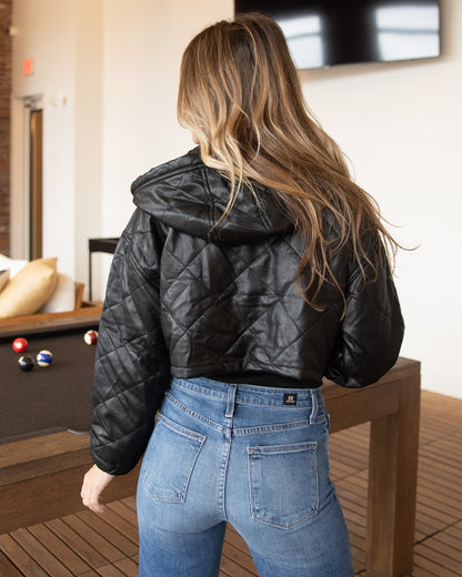 Peyton Crop Jacket - Black