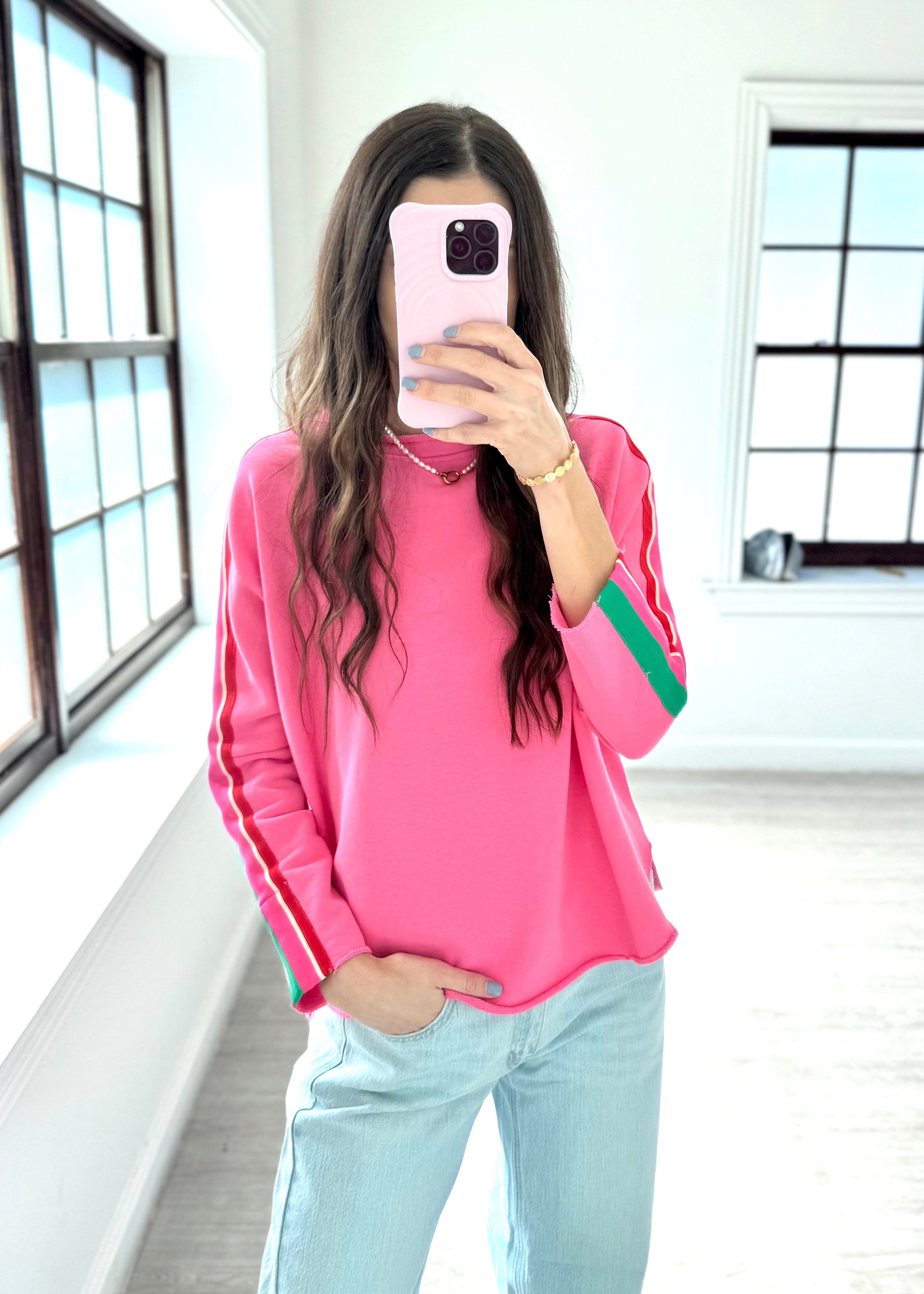pink shirt