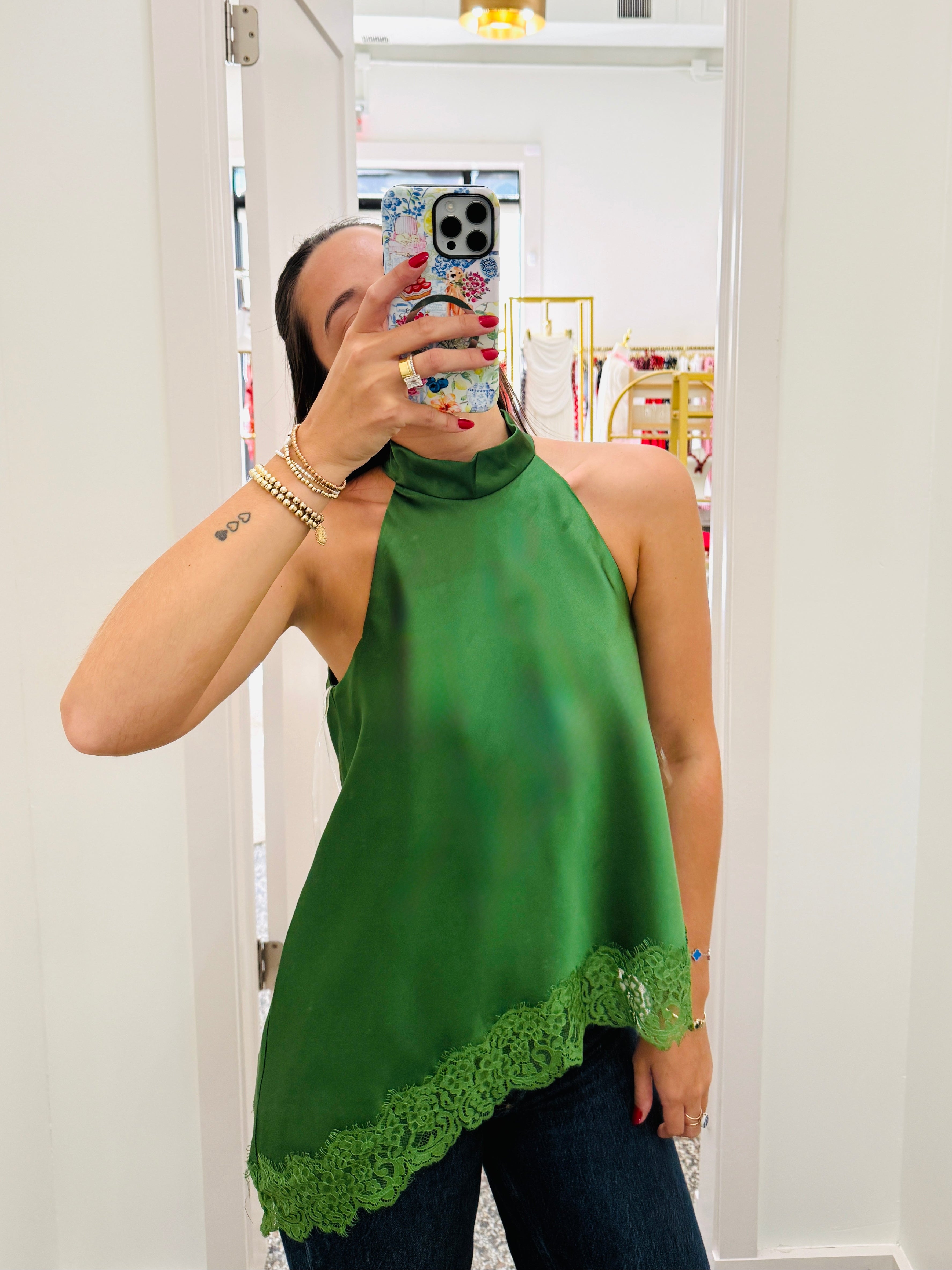green halter top