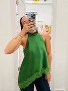 green halter top