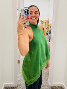 green halter top