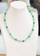 green marble beaded necklace