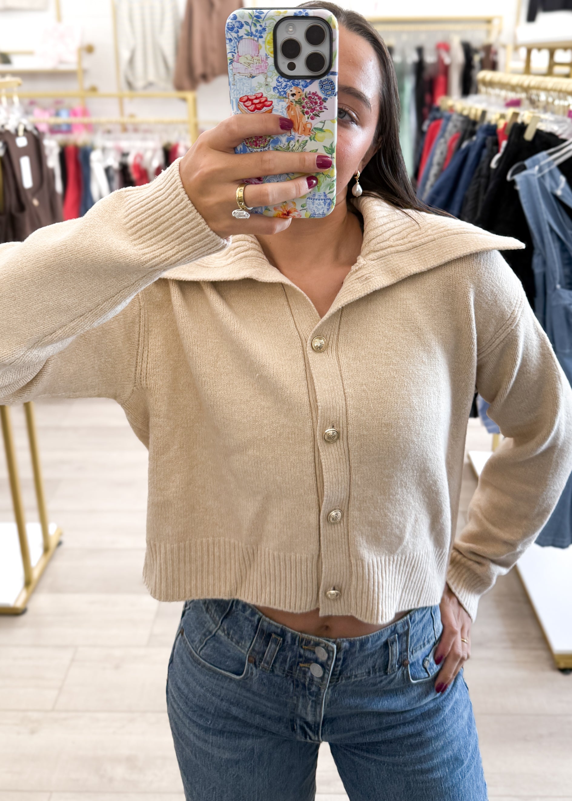 macaron Z Supply Holmen Cardigan - Macaroon – MAC Collection