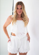 white eyelet set