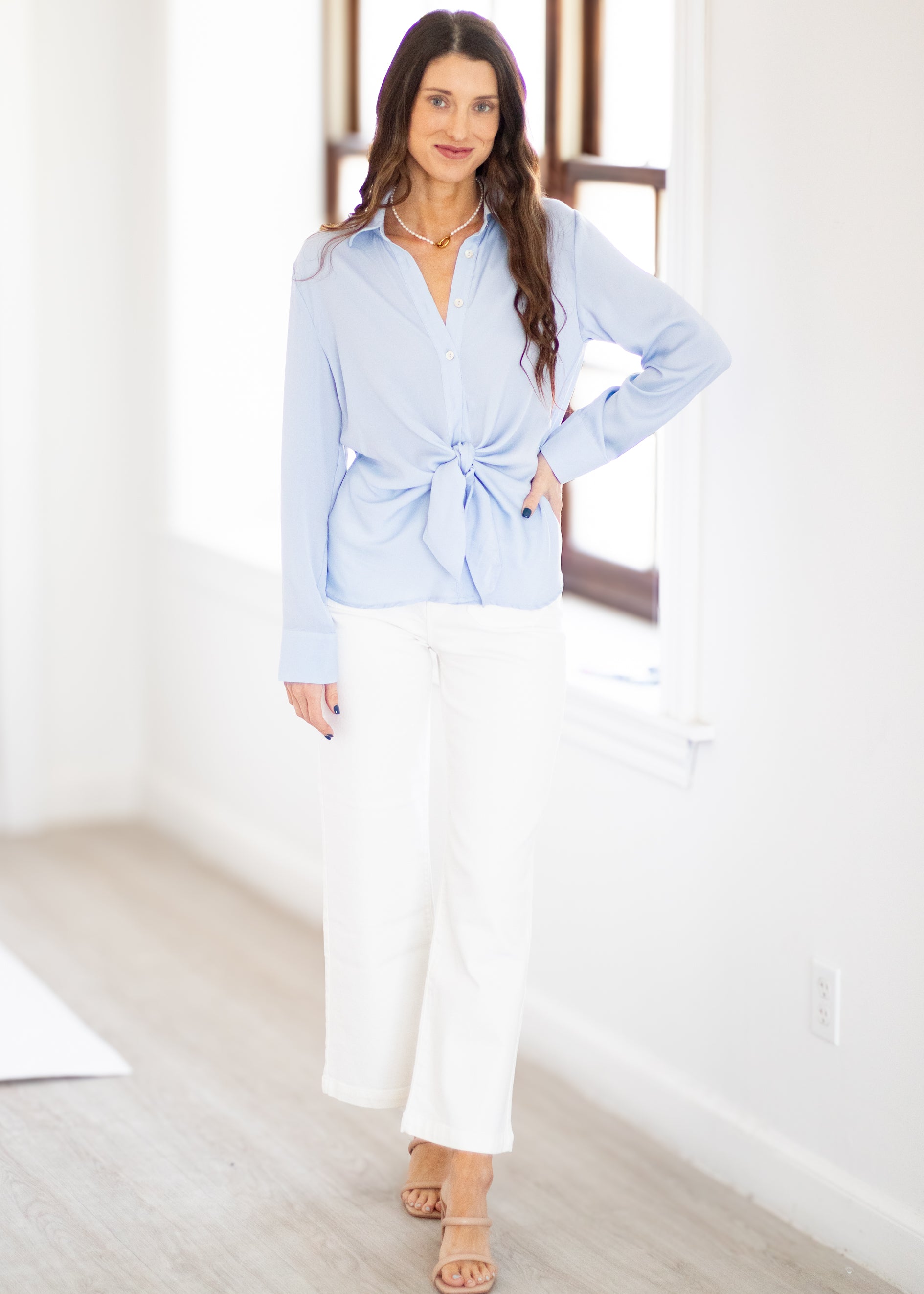 baby blue top