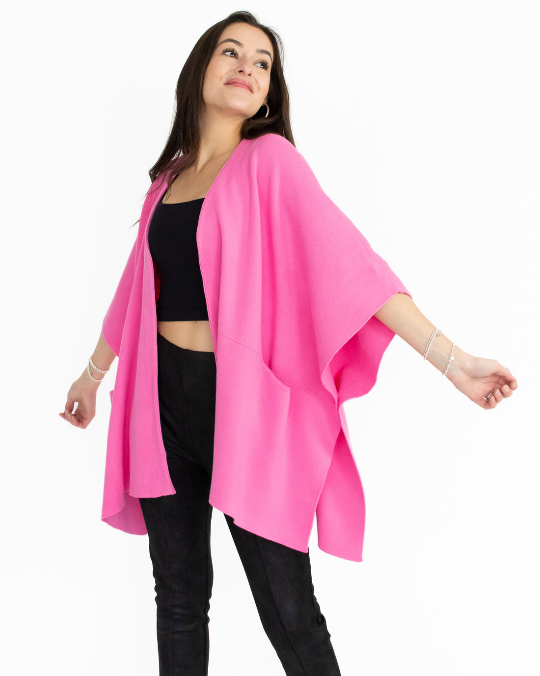 Pink Poncho Sweater