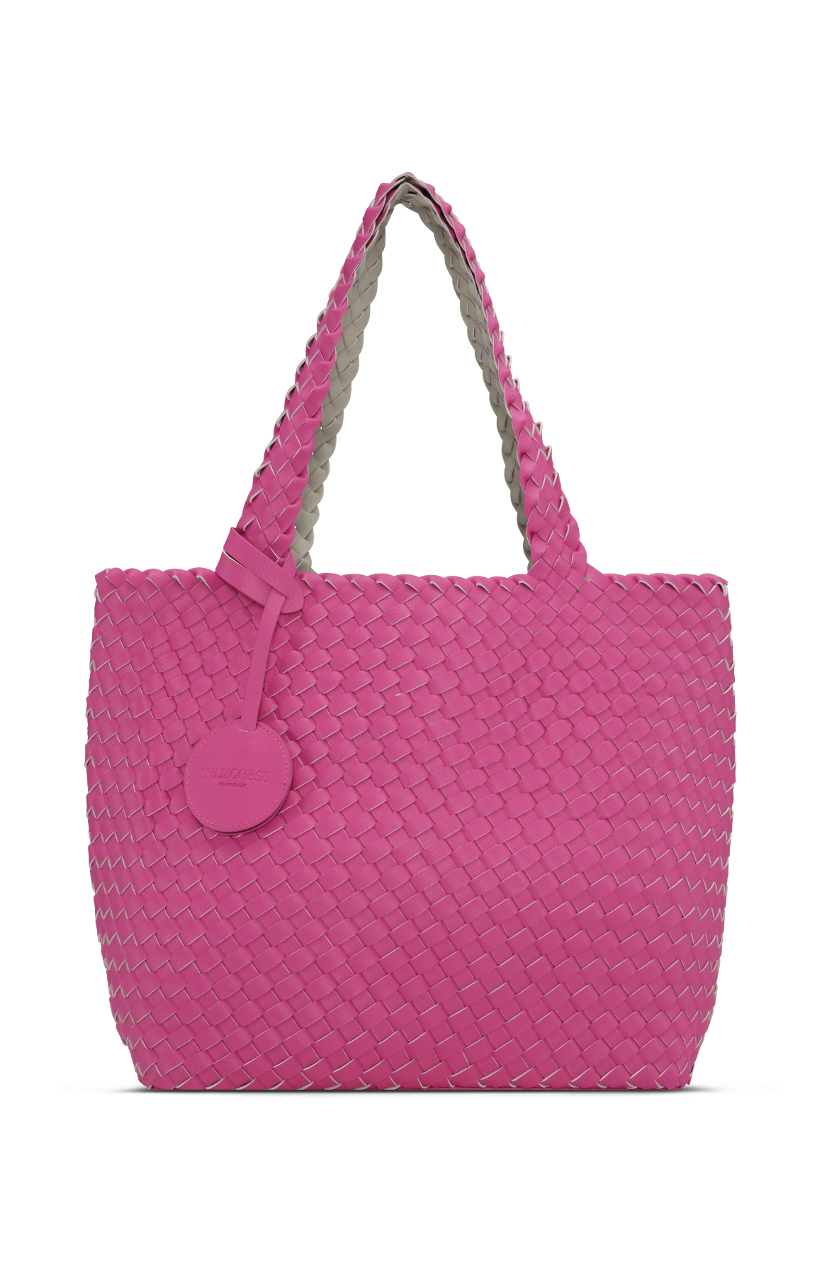 Ilse Jacobsen Woven Tote - Pink /Sand