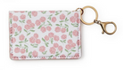 Floral patterned keychain card holder on a white background