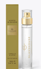 Glasshouse Kyoto in Bloom perfume bottle and packaging on a white background