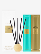 Glasshouse Fragrances diffuser set with black sticks and packaging on a white background