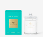 Glasshouse Fragrances candle and packaging on a white background
