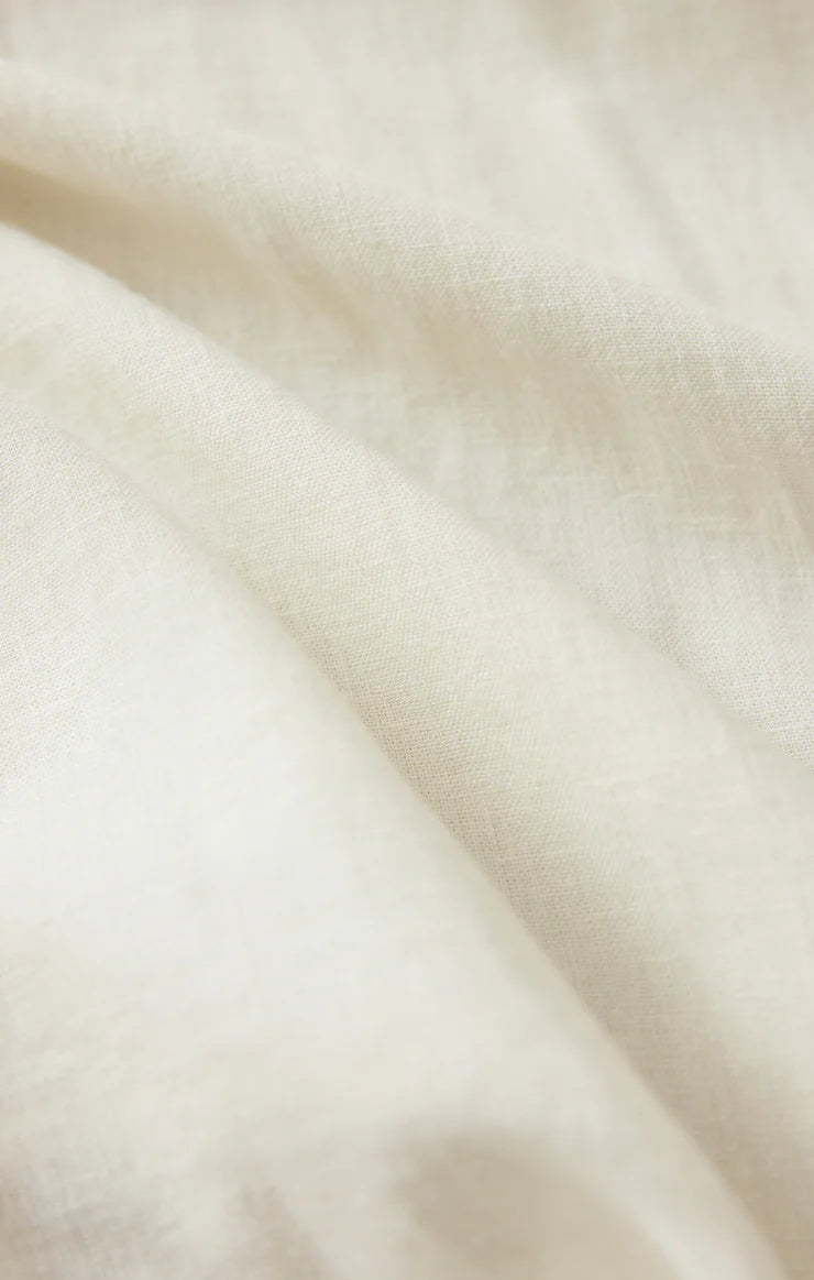 Close-up of beige fabric with soft texture